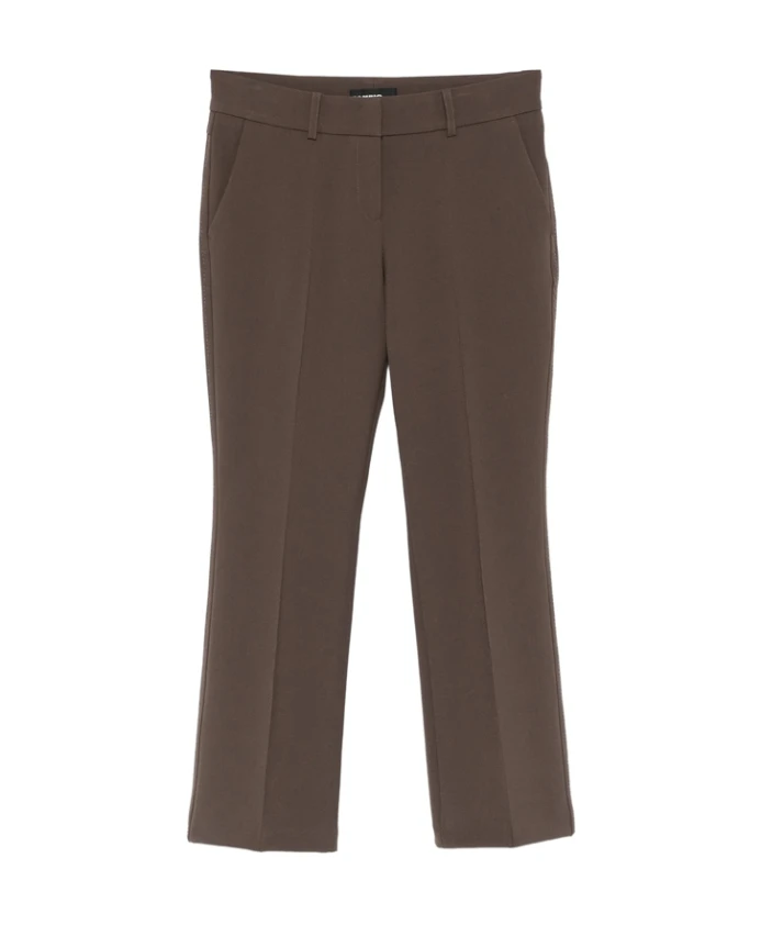 

Коричневые укороченные брюки на молнии Cambio, коричневый