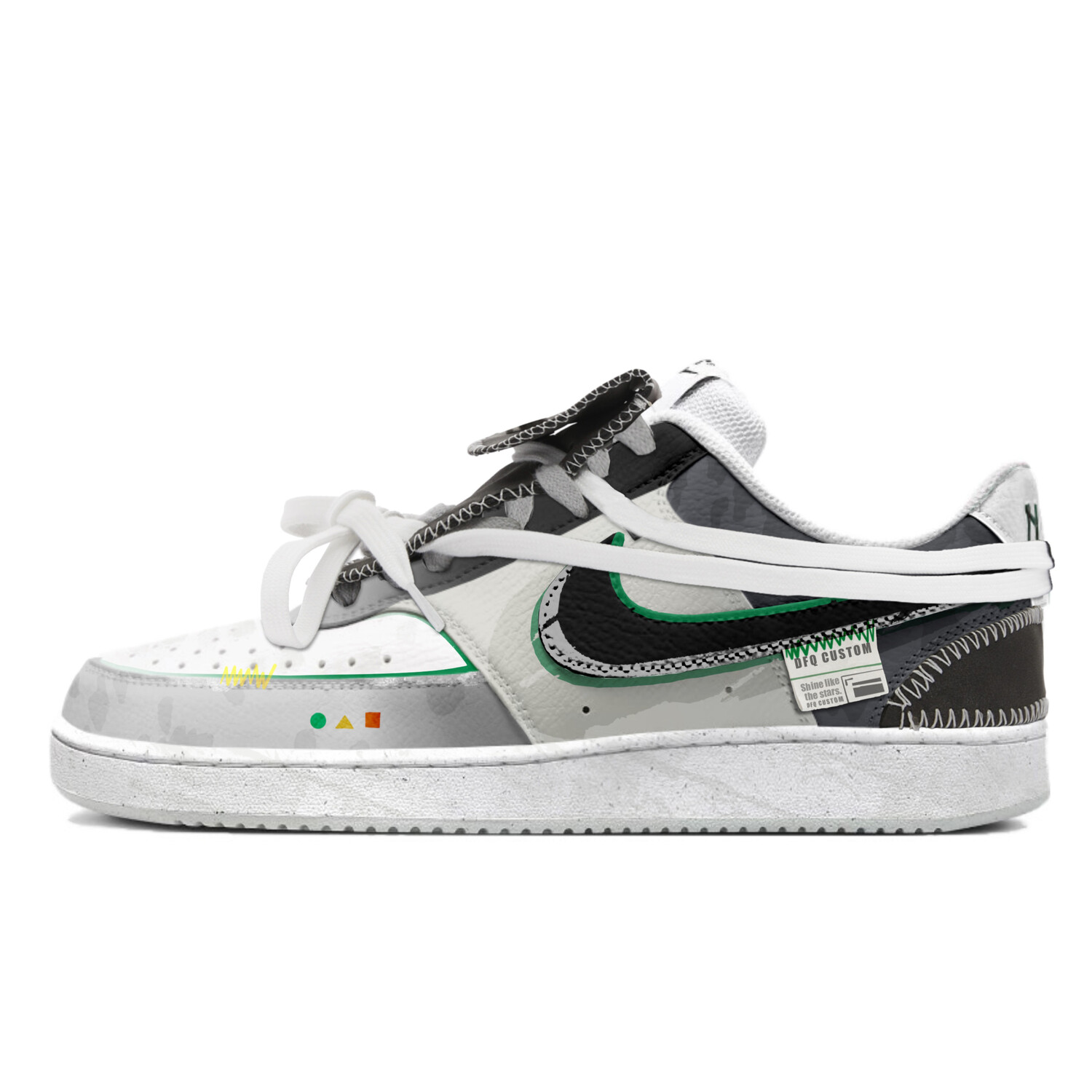 

Кроссовки Nike Court Vision 1 Skateboarding Shoes Men Low-top Black/grey, черный/серый