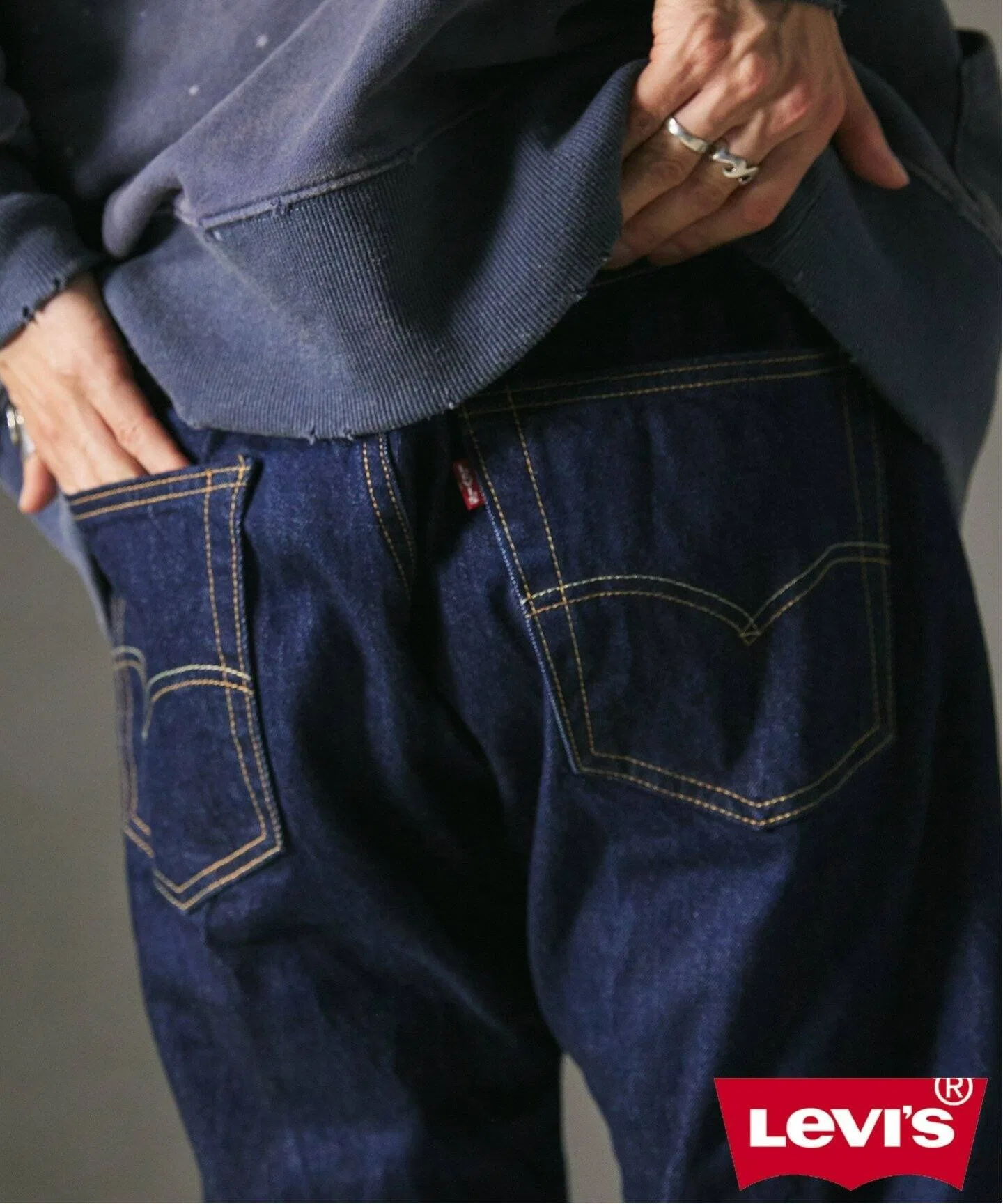 [Добавлено] LEVI'S(R) / Levi's(R) Специальный заказ 501(R) Жёсткие джинсы с кромкой L32 W40-W42