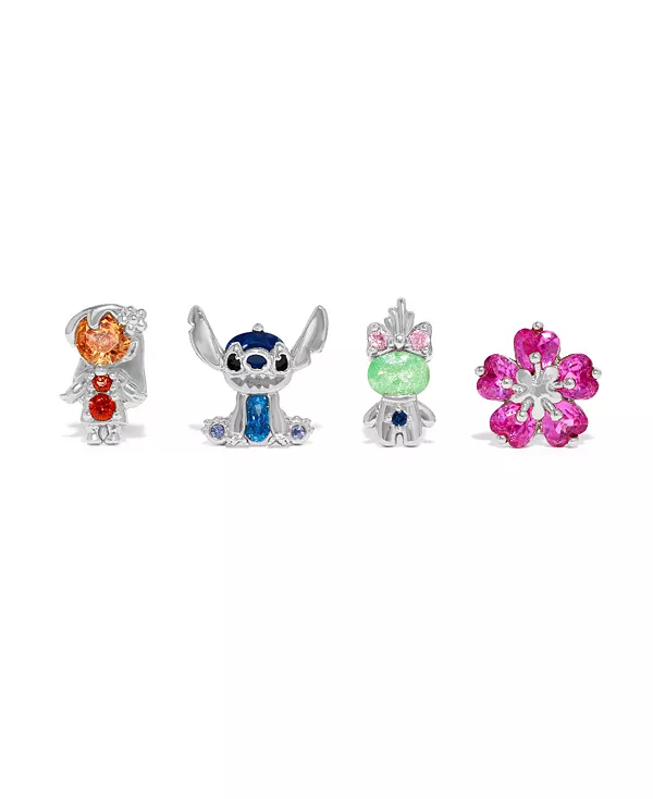 

Комплект сережек Crystal Disney Lilo Stitch Girls Crew, silver