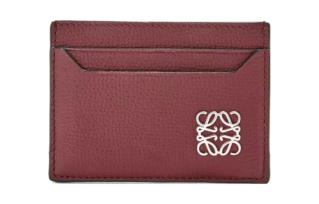 

LOEWE Женский кардхолдер из телячьей кожи с текстурой пэбблд ягодного цвета