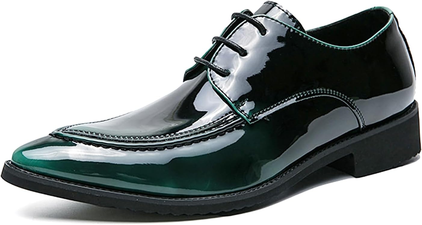 

Туфли под смокинг из лакированной кожи для свадьбы, мужские с шнуровкой, деловые оксфорды Synthesis, зеленый