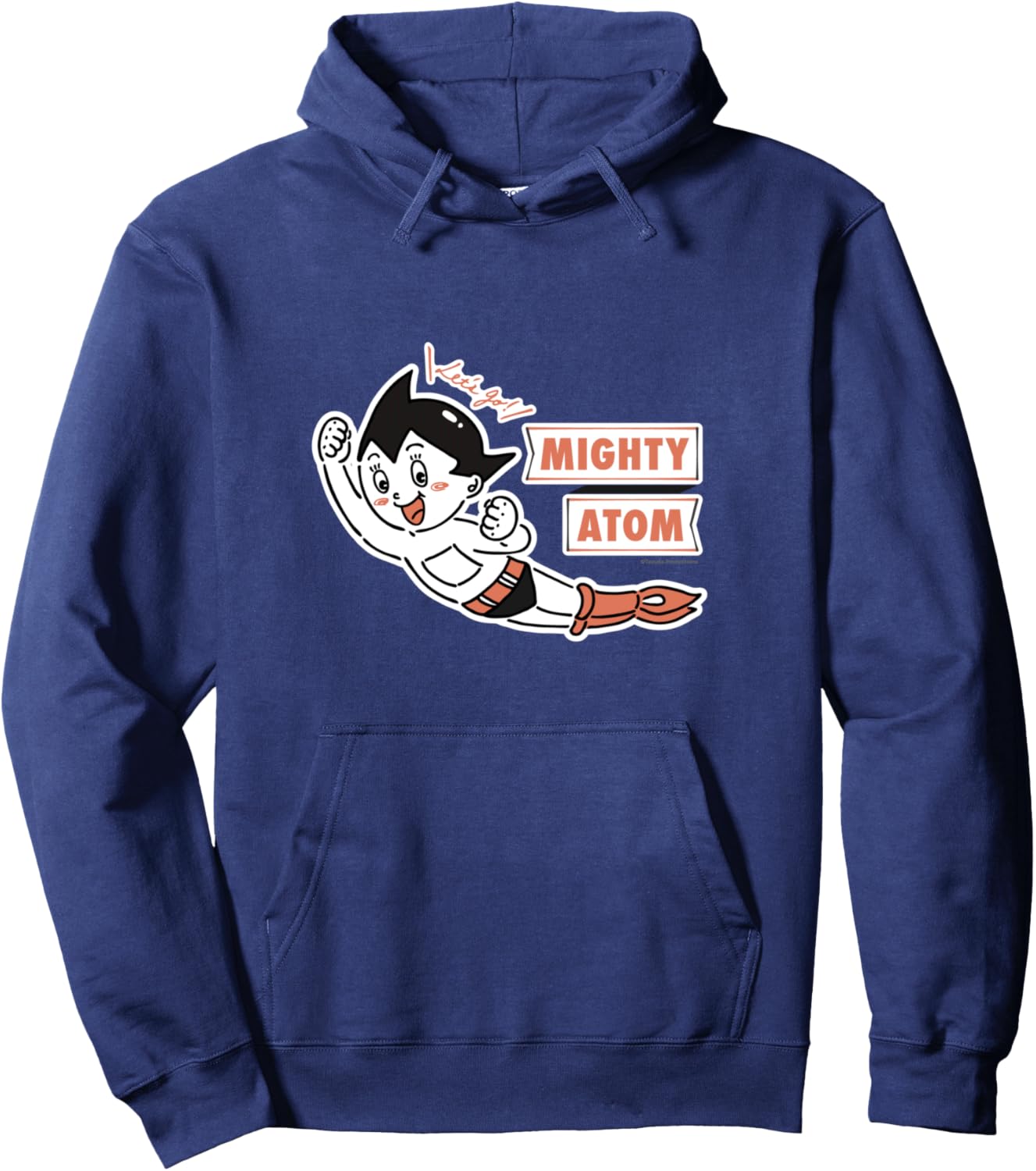 

Худи Iron Arm Atom Simple Atom (Let's Go) Osamu Tezuka World, темно-синий