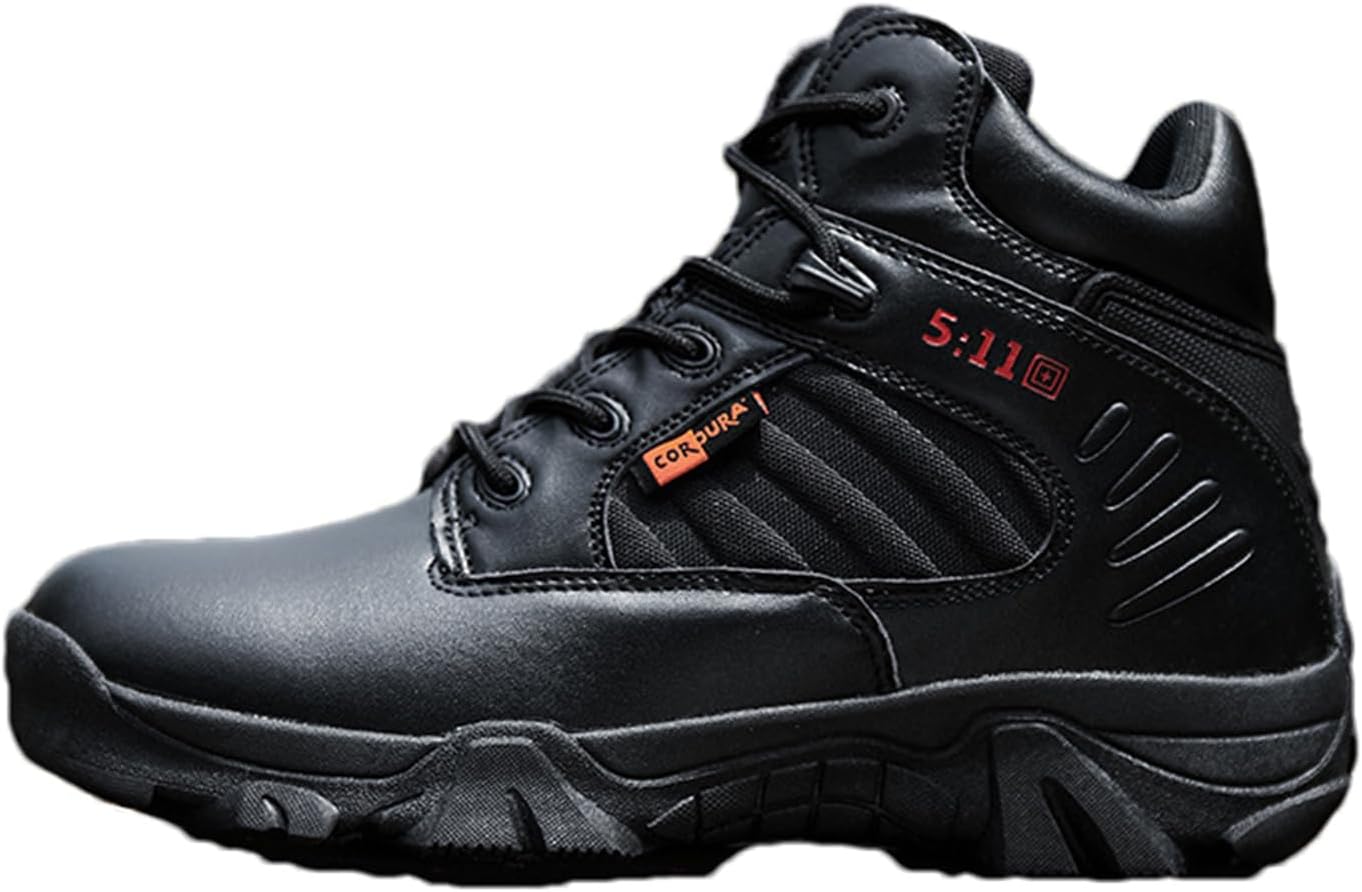 

Мужские военные тактические ботинки с боковой молнией, легкие армейские ботинки, тренировочная обувь с глубоким вырезом для мужчин и женщин, для походов, скалолазания, охоты и т.д Lzyjckh, черный