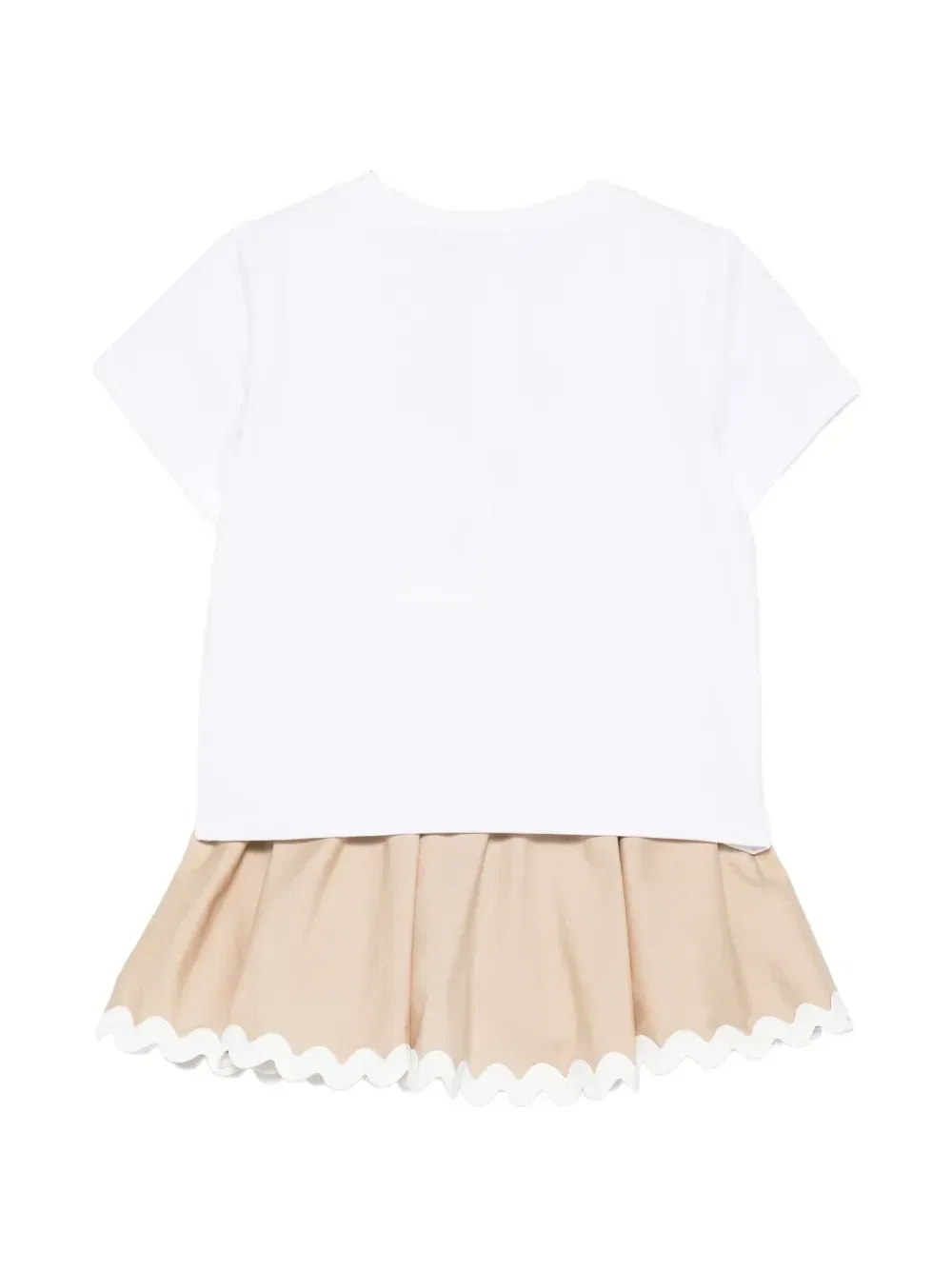 Комплект из юбки с карманами и топа с короткими рукавами Twinset Kids, белый — фото 2