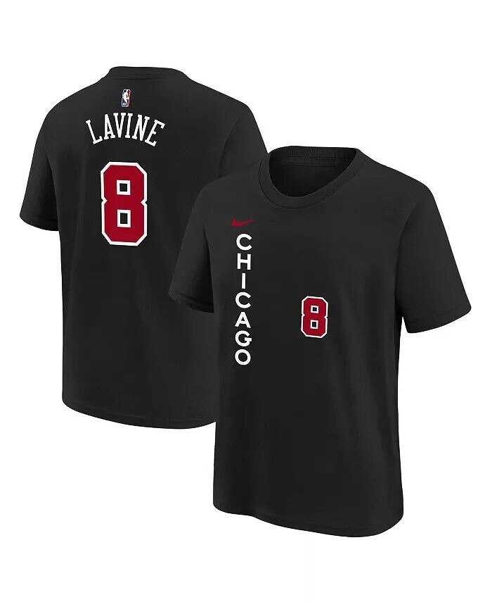 

Big Boys Zach La Vine Black Футболка Chicago Bulls City Edition 2023/24 с именем и номером Nike, черный