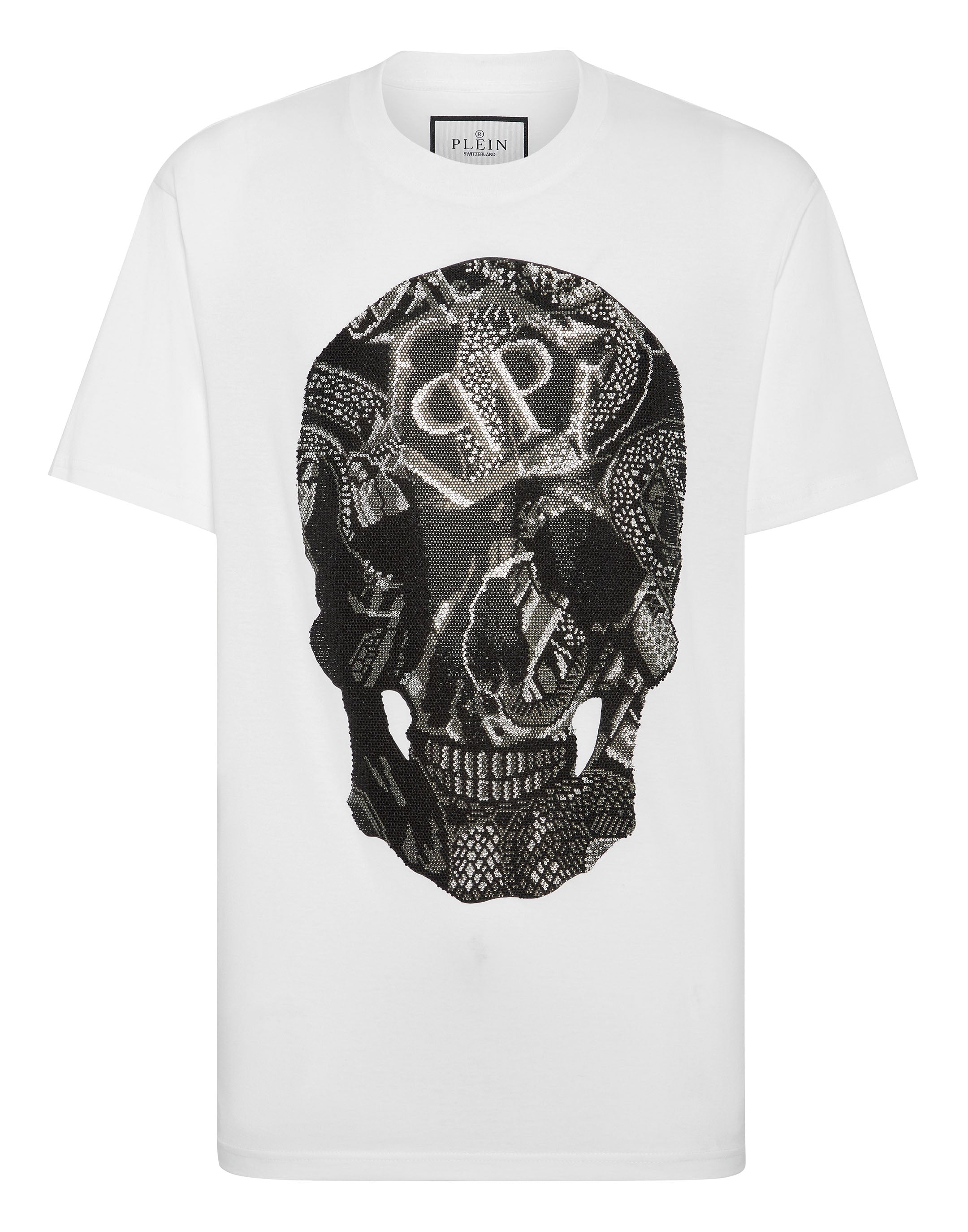 

Футболка с круглым вырезом SS Snake PHILIPP PLEIN, белый