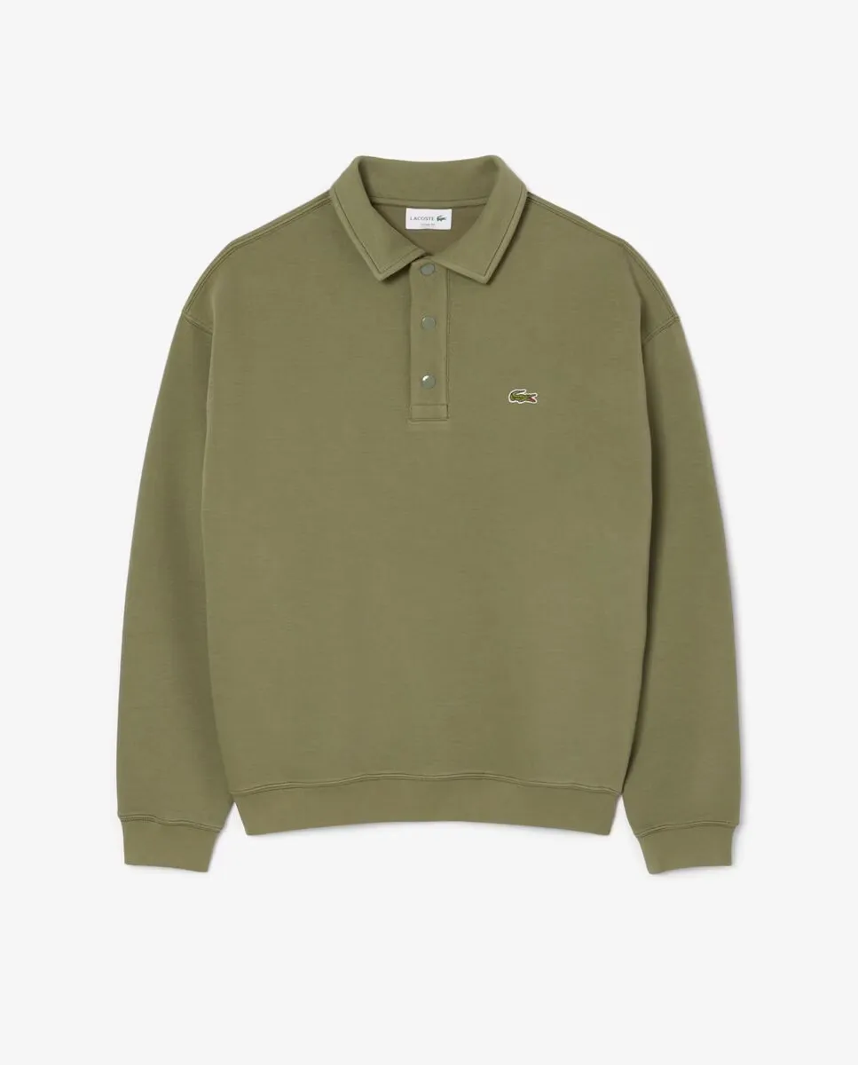 

Мужская толстовка свободного кроя пике Lacoste, темно-зеленый