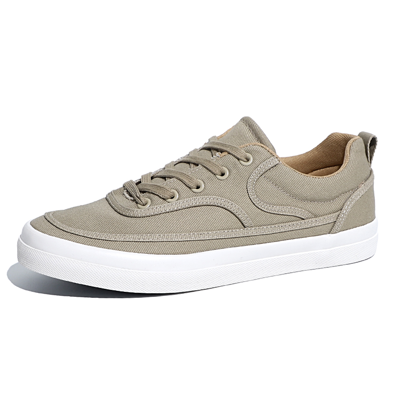 

Baoda Дышащие мужские низкие кеды из хлопка цвета хаки, цвет Khaki