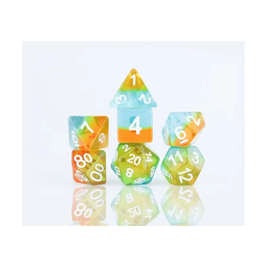 

Поликомплект — Небесный — Океанские сумерки (8), RPG Dice Sets