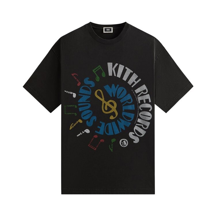 

Футболка Kith Records Vintage Tee, черный