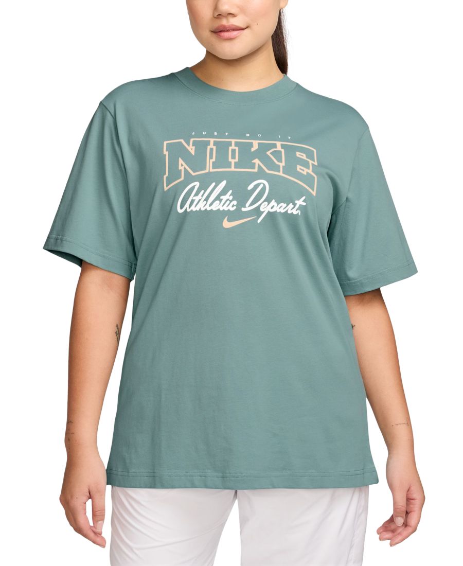 

Женская хлопковая футболка с коротким рукавом и логотипом от Sportswear Nike, Cannon