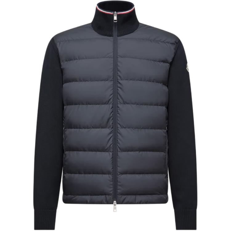 

Moncler Куртка на молнии с логотипом на нашивке, Blue