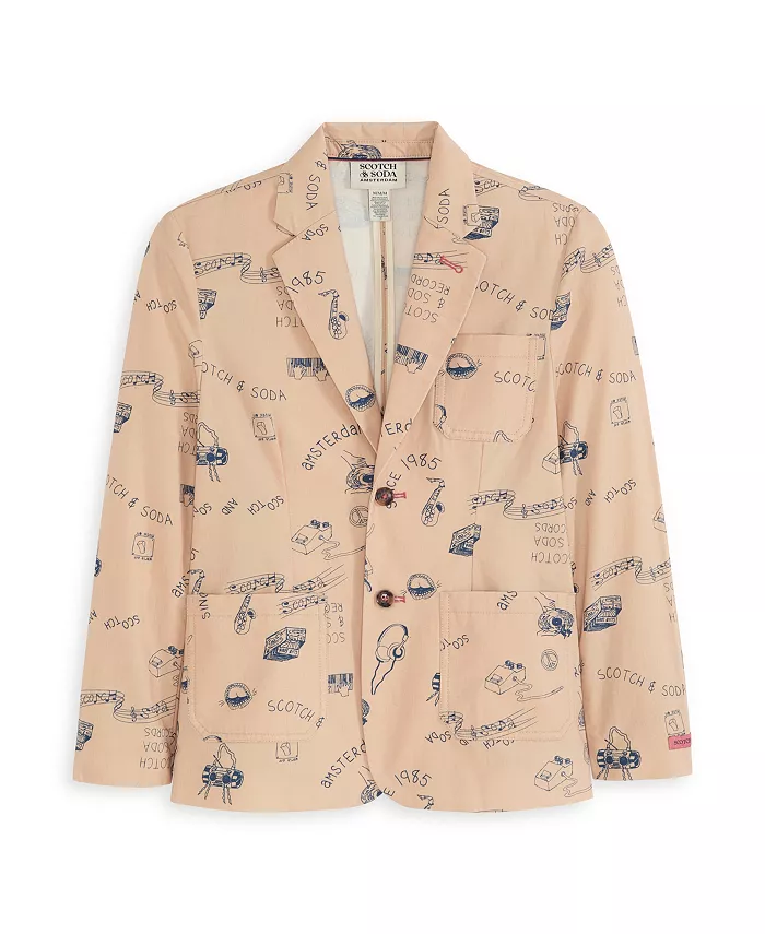 

Блейзер с принтом для мальчиков Big Boys SCOTCH & SODA