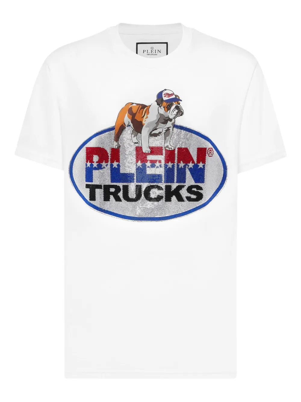 

Футболка с графичным принтом Philipp Plein, белый