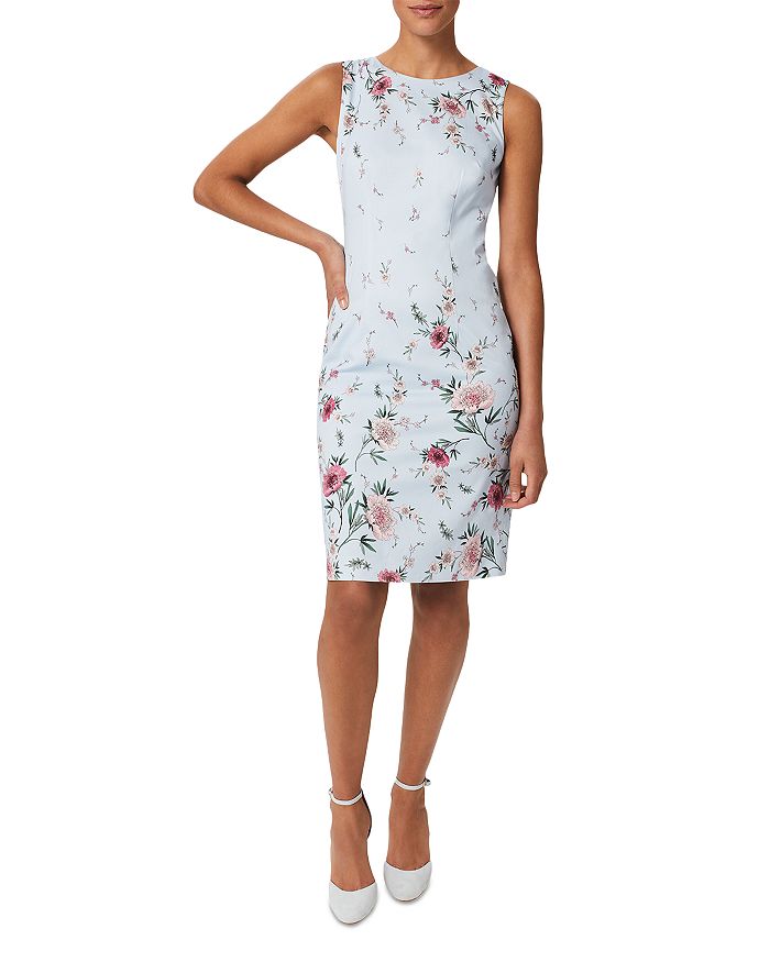 

Платье без рукавов с цветочным принтом Fiona HOBBS LONDON, синий