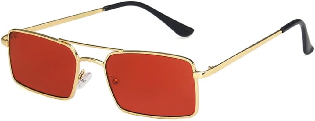 

Женские солнцезащитные очки, модные классические металлические очки; мужские солнцезащитные очки для активного отдыха и вождения с защитой от УФ-излучения UV400 VVTWSSW, Gold Red