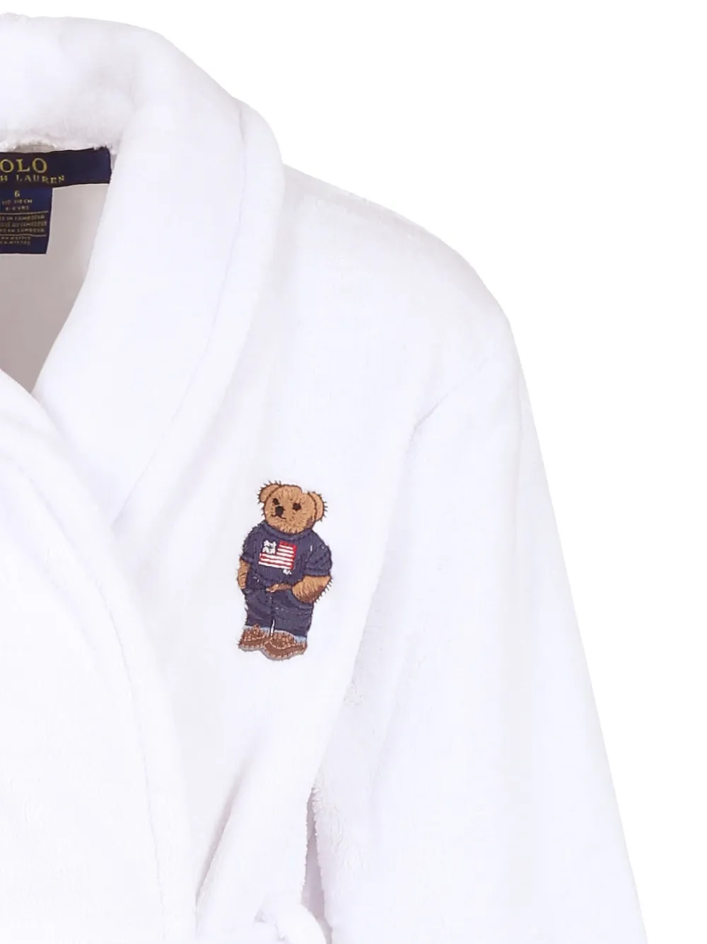 Халат с нашивкой Polo Bear POLO RALPH LAUREN KIDS, белый — фото 3