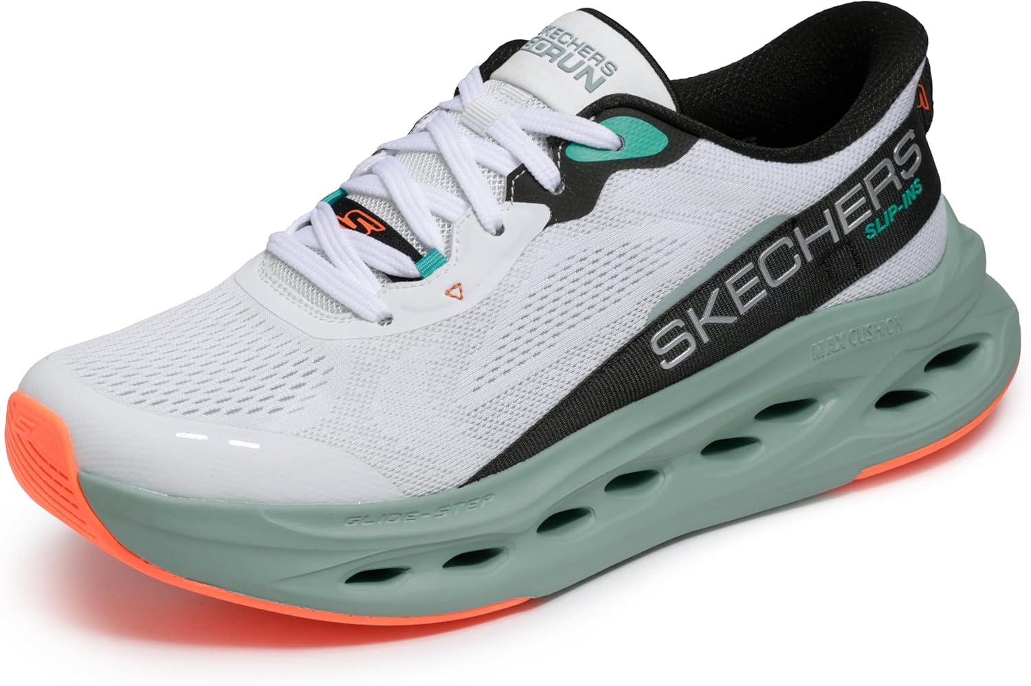 

Мужские кроссовки Skechers Max Cushioning Glide Step с амортизацией, надевание без помощи рук, белый