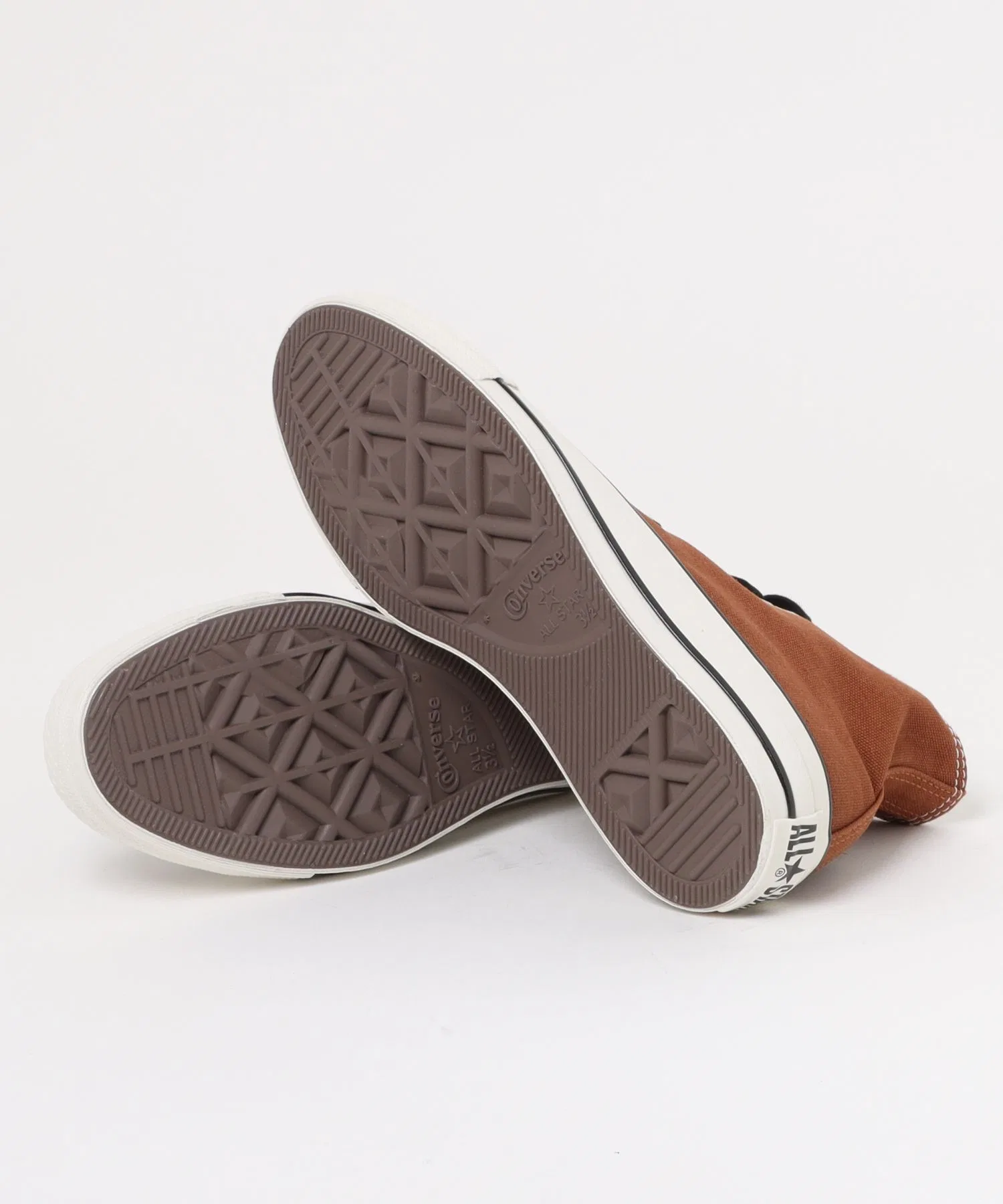 Мужские высокие кеды из хлопка Converse All Star Aged CL HI коричневые — фото 3