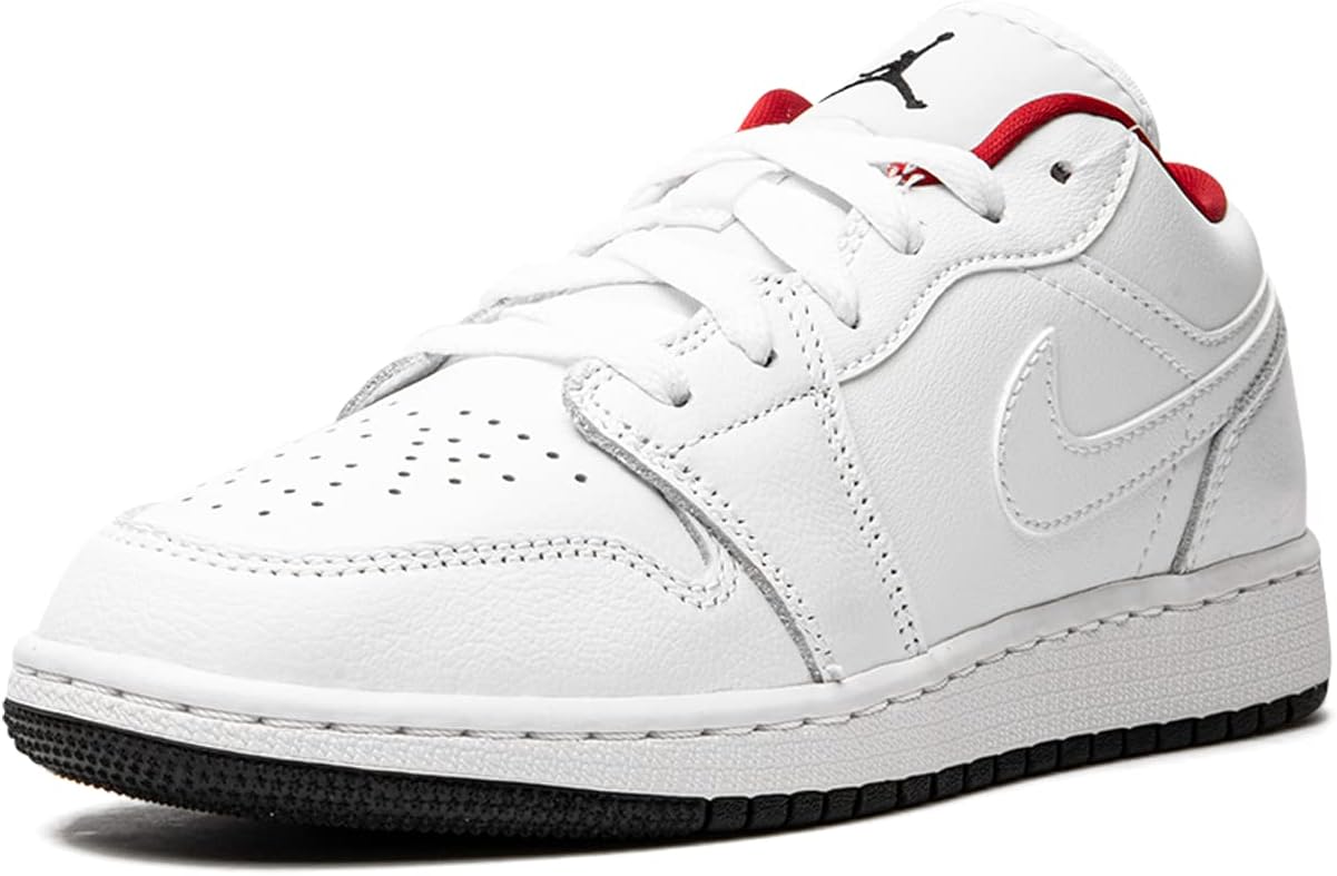 Детские кроссовки Nike Air Jordan 1 Low для школы, белый/красный — фото 4