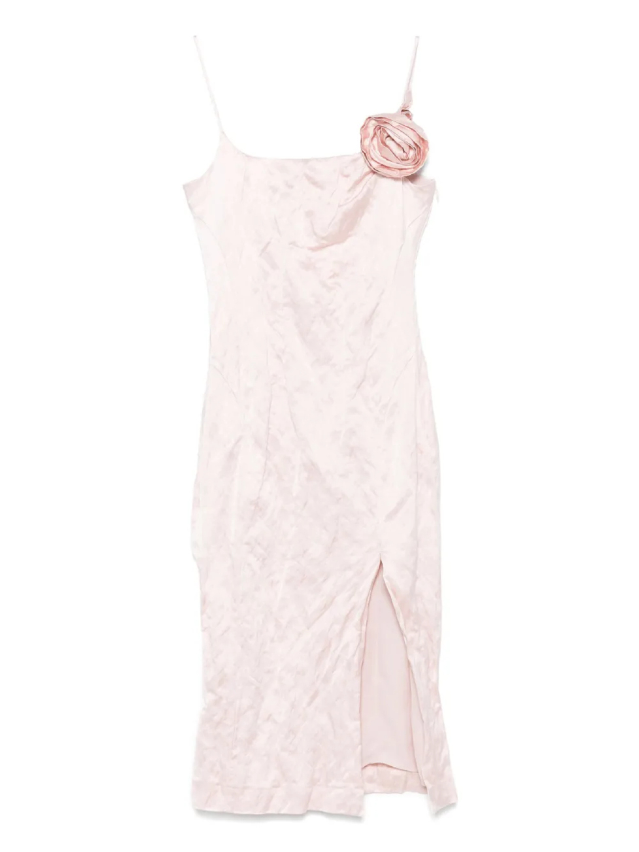 

Платье миди с жатым узором 3D-розы Blumarine, розовый