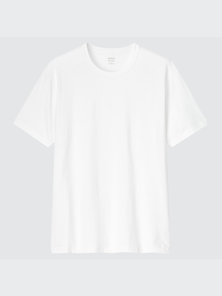 

Футболка Airism из хлопка с круглым вырезом Uniqlo, цвет 00 белый