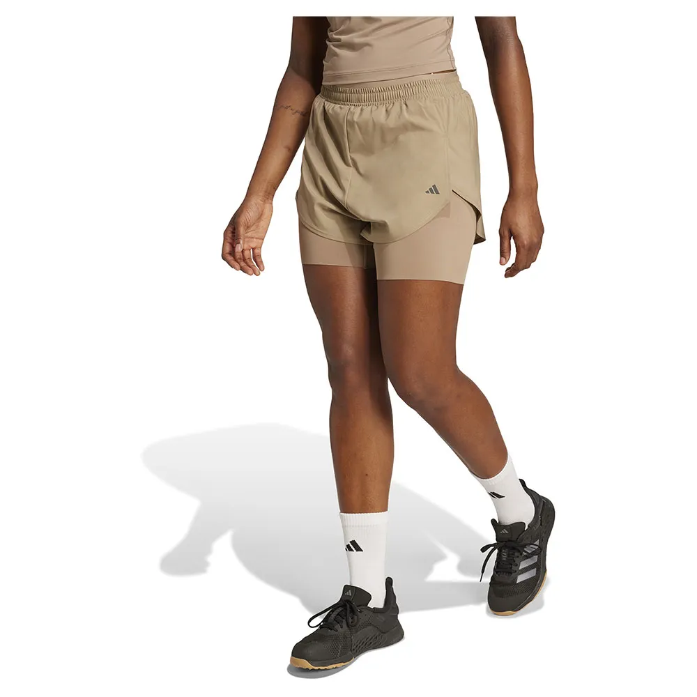 

Шорты adidas Designed For Training 2in1 shorts, бежевый