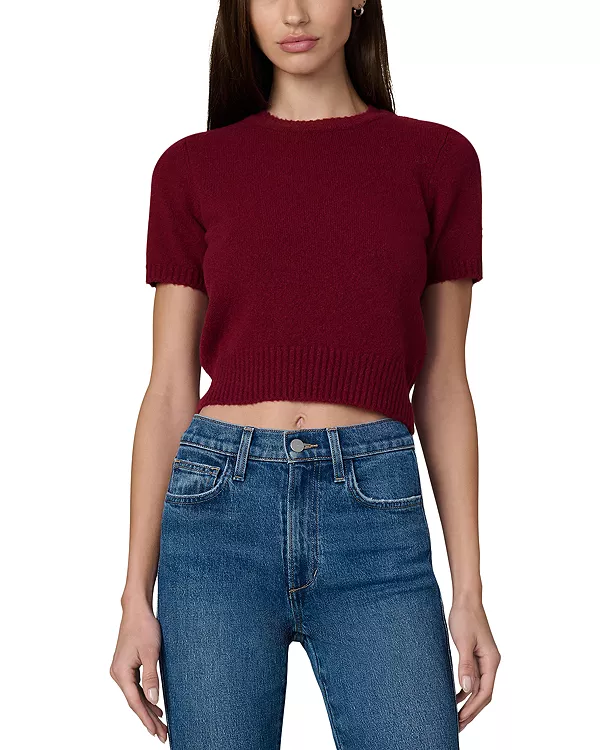 

Футболка-Свитер Steph, сшитая из укороченных тканей. Joe'S Jeans, красный