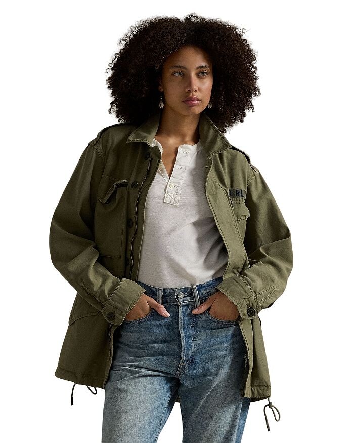 

Lauren Ralph Lauren Куртка на молнии спереди, зеленый