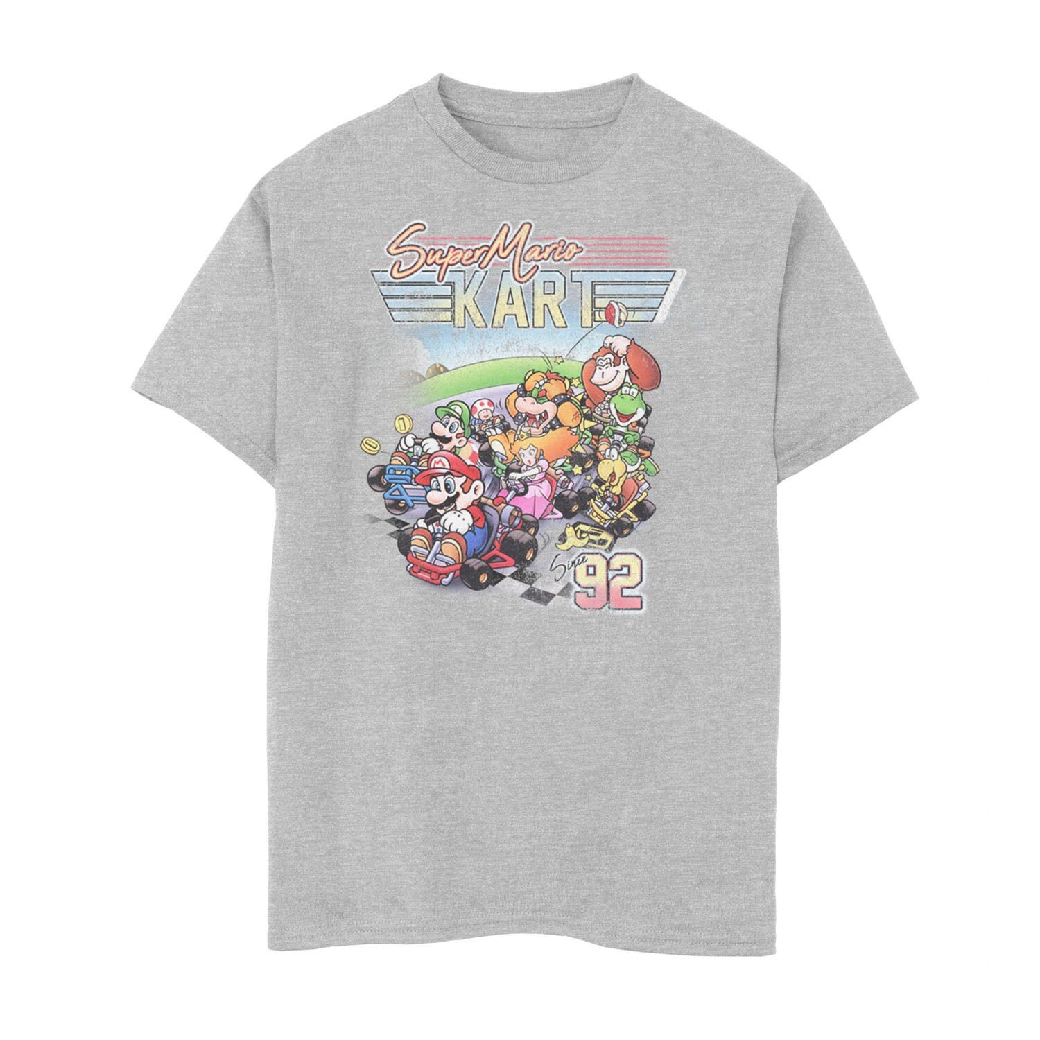 

Потертая футболка Mario Kart 92 Group Shot для мальчиков 8–20 лет Licensed Character