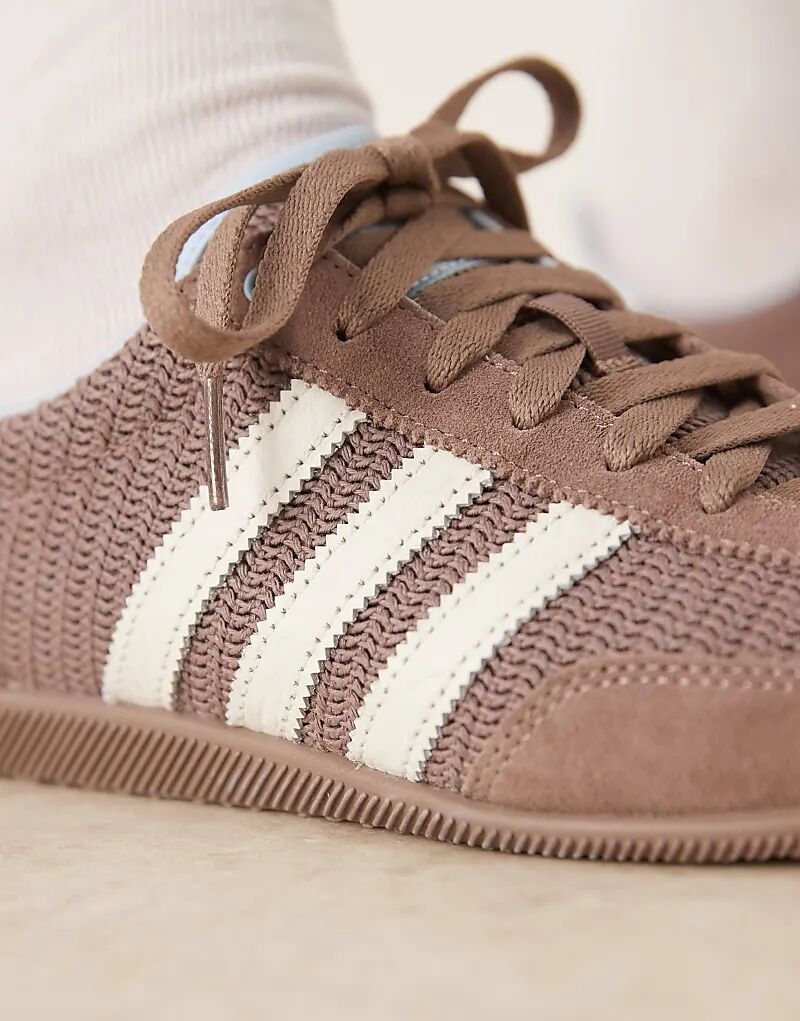 Кроссовки adidas Originals Japan коричневого и кремового цветов — фото 3