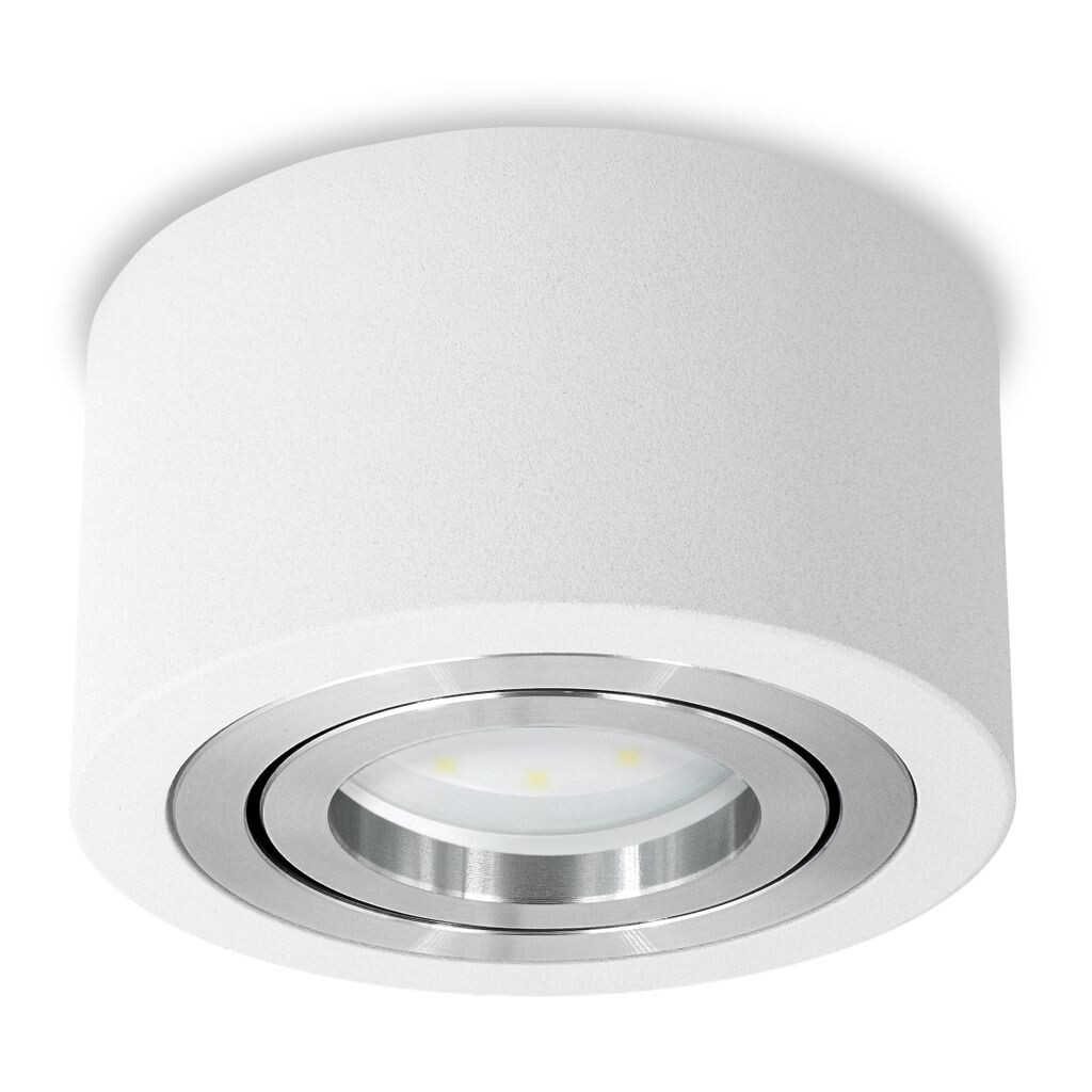 

Накладной точечный светильник для плоского потолка, белый матовый, поворотный, со светодиодным модулем 4 Вт, нейтральный белый, 230 В, количество: комплект из 1 шт. SSC-LUXon