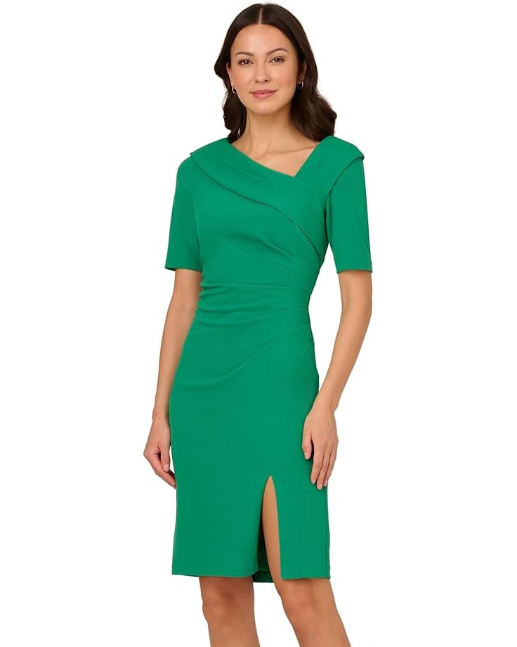 

Платье Adrianna Papell Stretch Crepe Dress, цвет Vivid Green