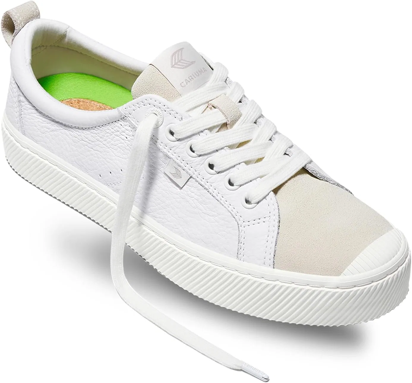 Кроссовки CARIUMA OCA Low Premium из высококачественной кожи, удобная обувь для мужчин, легкая и экологичная, универсальная повседневная обувь со 100% веганской стелькой, резиновая подошва, Vintage White