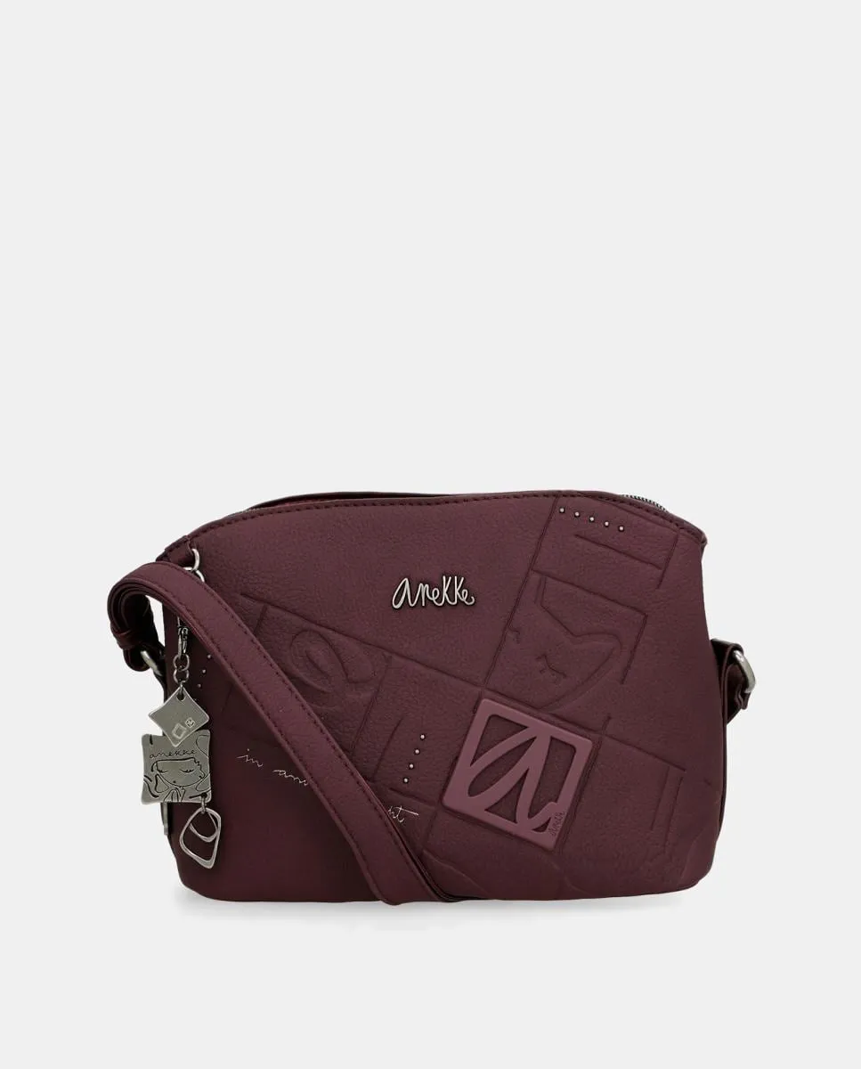 

Средняя сумка через плечо Evolution с тремя отделениями Anekke, бордовый