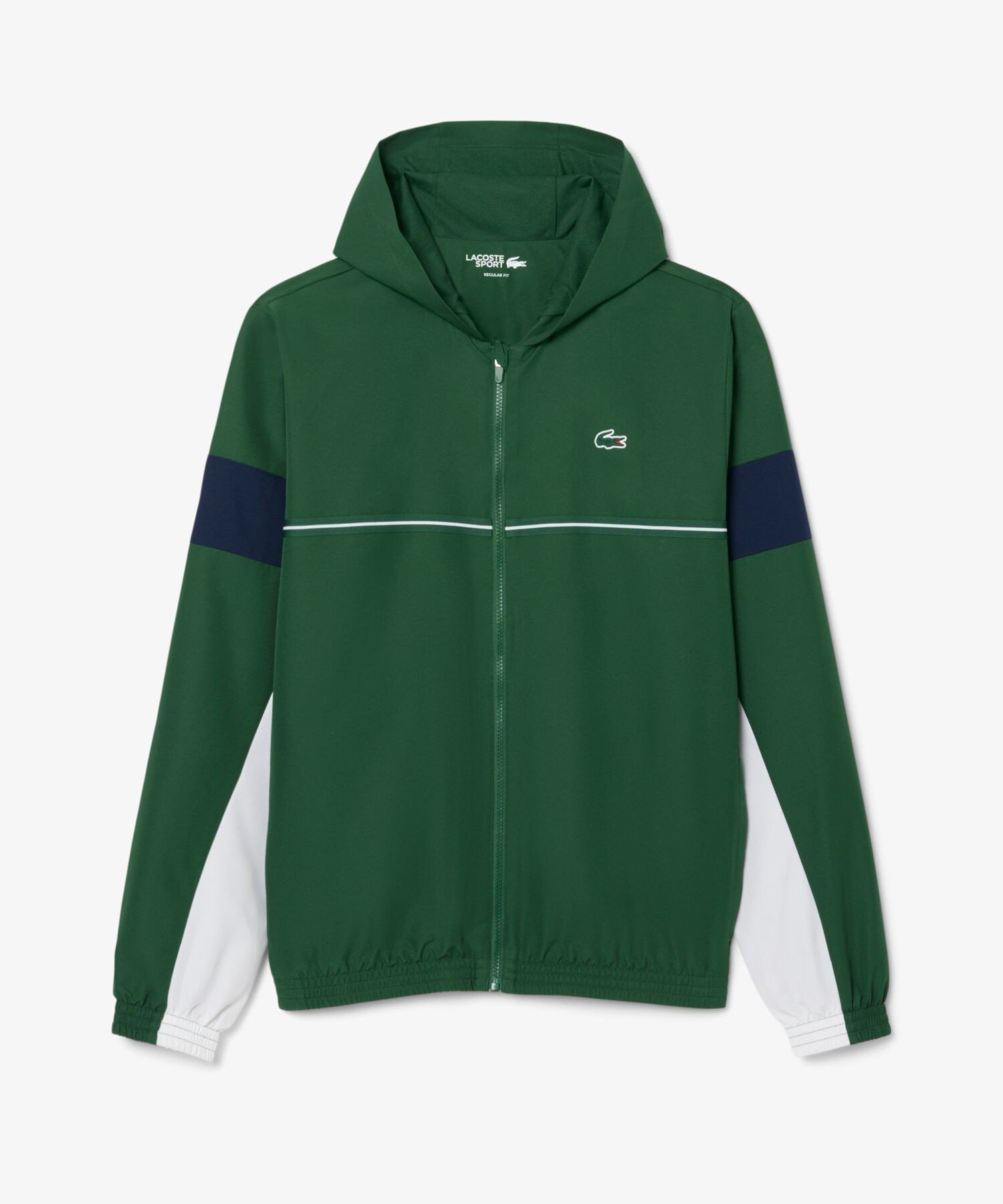 Спортивная куртка с капюшоном в стиле колор-блок LACOSTE, Green