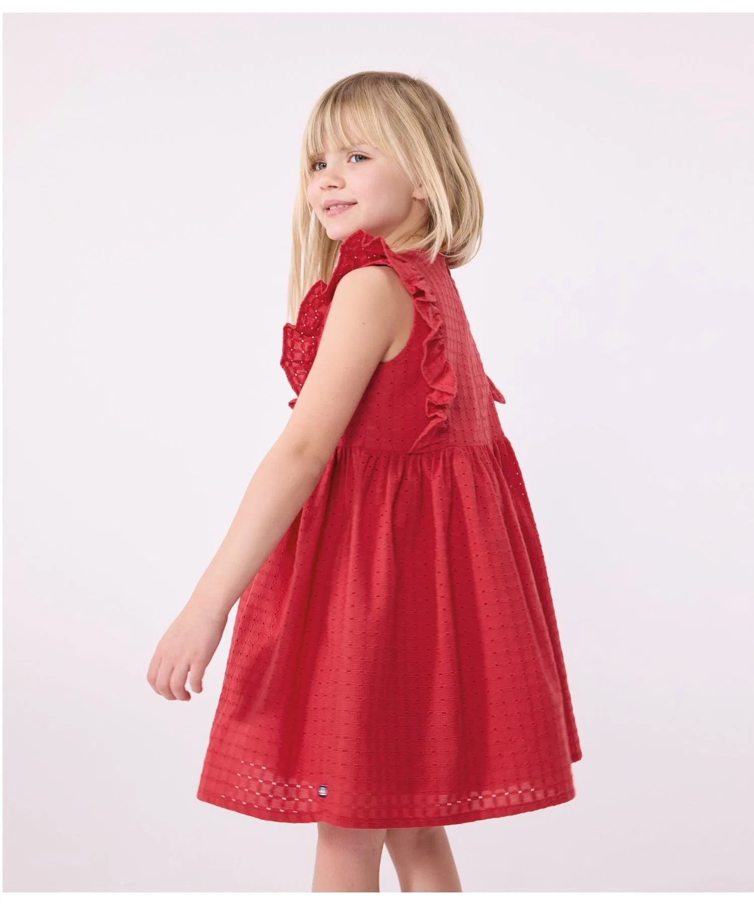 Детское платье PETIT BATEAU с цветочной вышивкой — фото 2