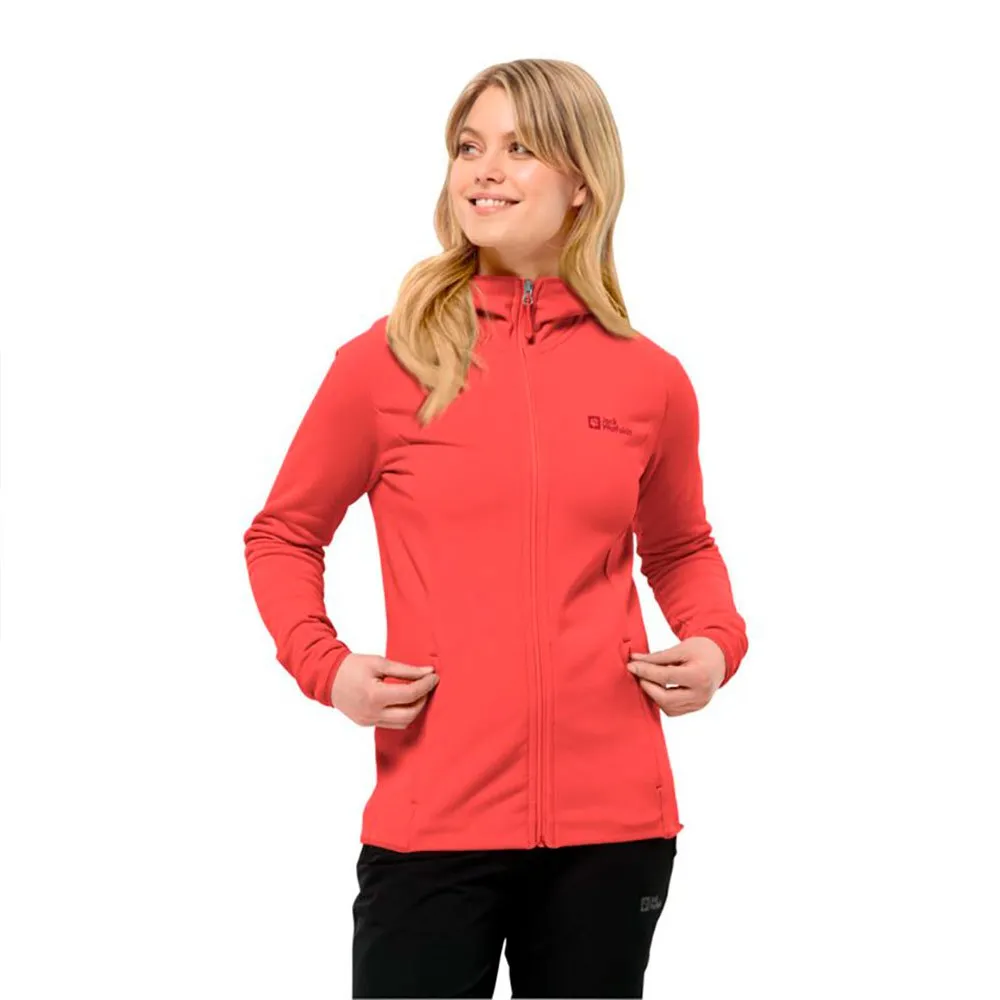 

Флис Jack Wolfskin Baiselberg full zip, красный/оранжевый