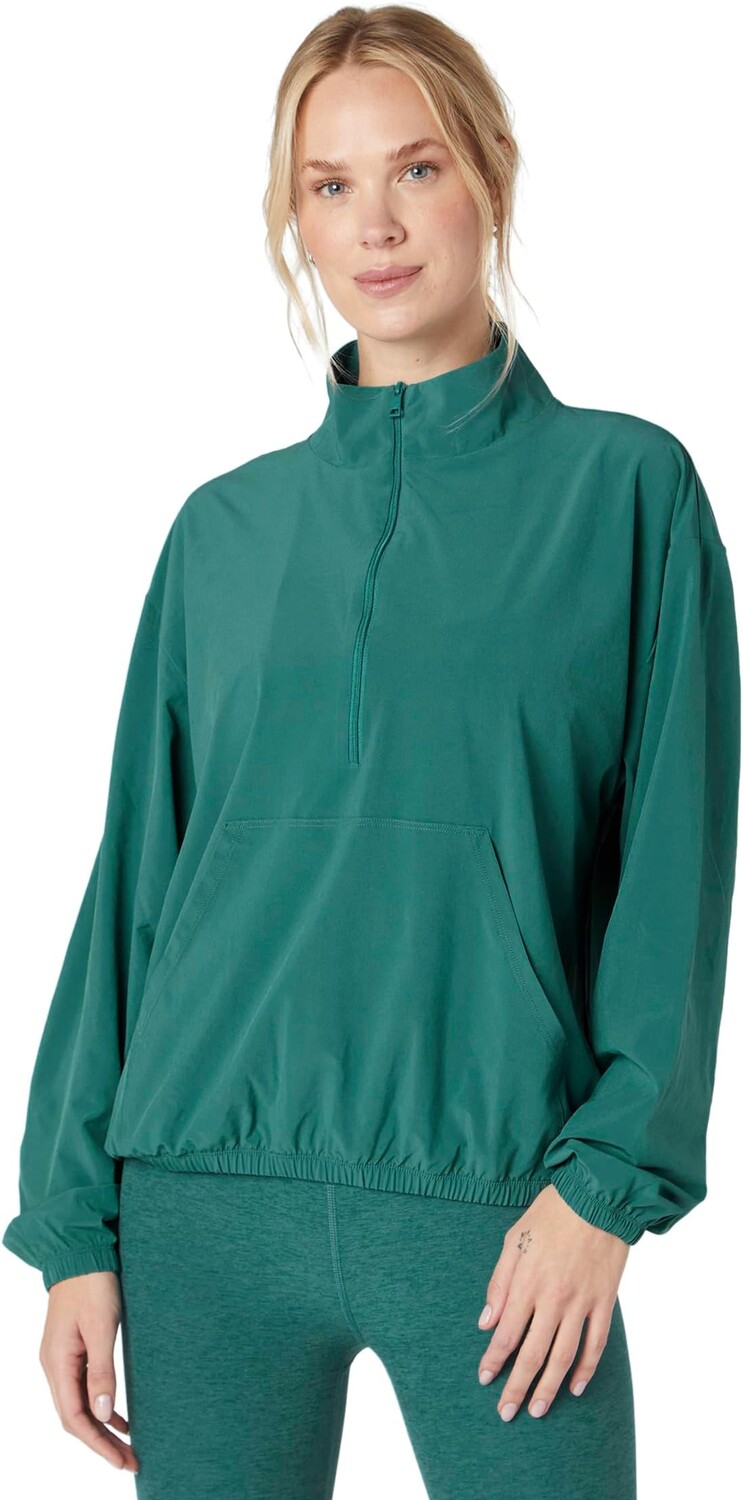 

Толстовка Beyond Yoga In Stride 1/2 Zip Pullover, цвет Lunar Teal