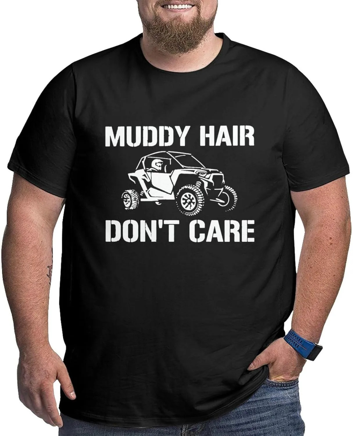 Футболка мужская Muddy Hair Don't Care, летняя, с коротким рукавом, Large
