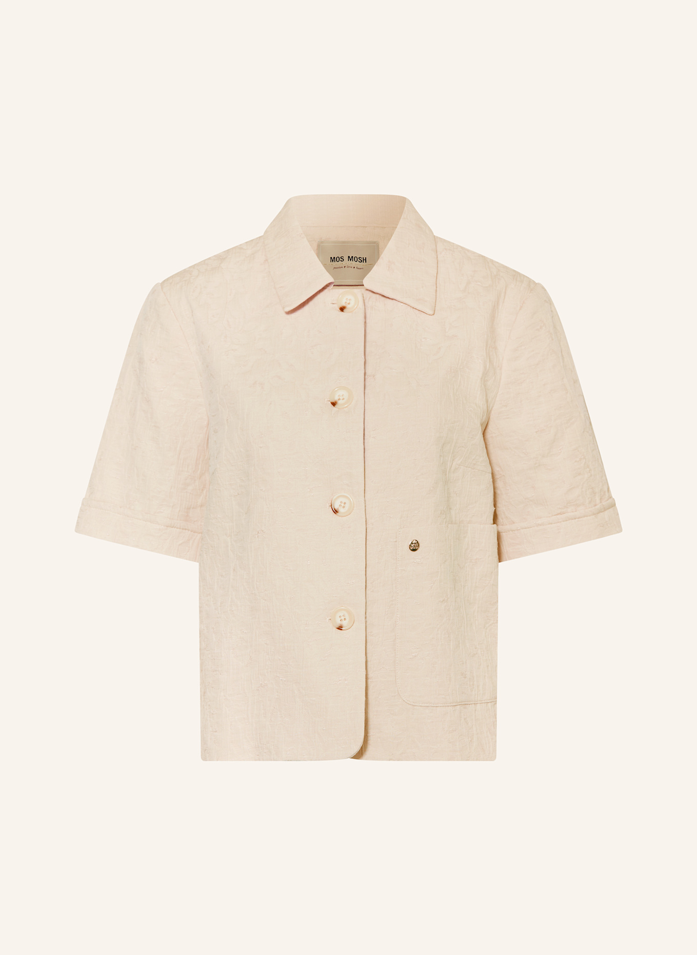 

Укороченная блузка-рубашка mmsylvie thilde Mos Mosh, экрю