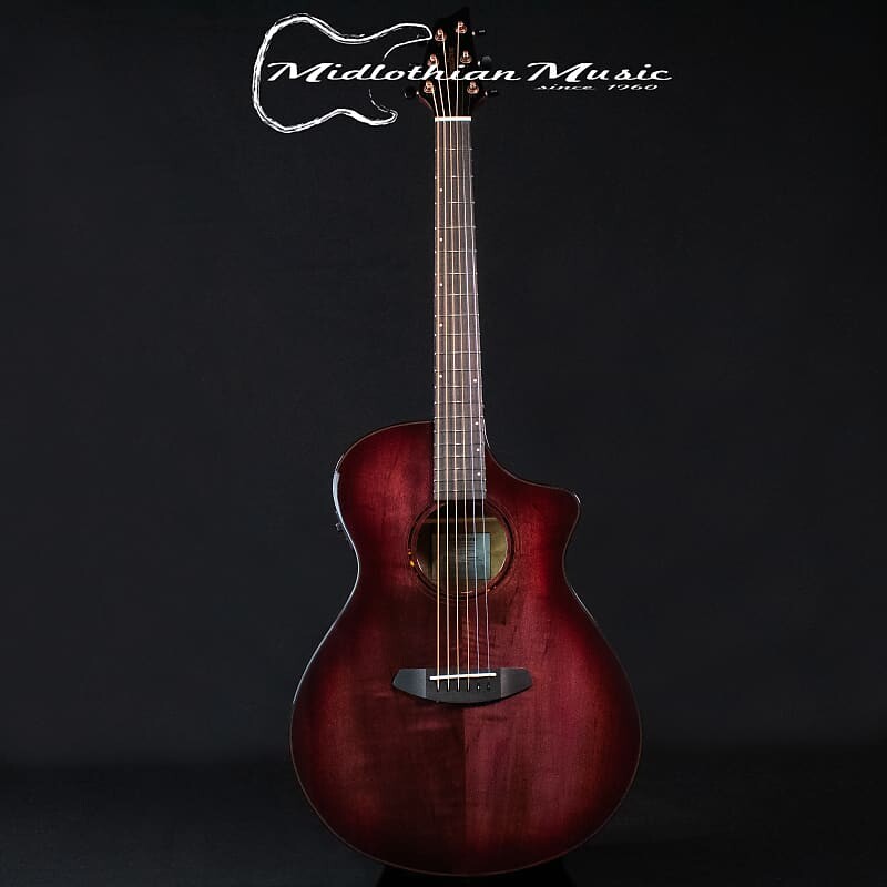 

Акустическая гитара Breedlove ECO Collection - Pursuit Exotic S Concert CE - Acoustic-Electric Guitar - Pinot Noir Burst Finish