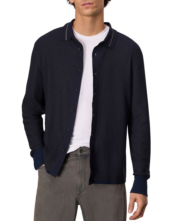 

Рубашка Harvey Pique с пуговицами спереди rag & bone, синий