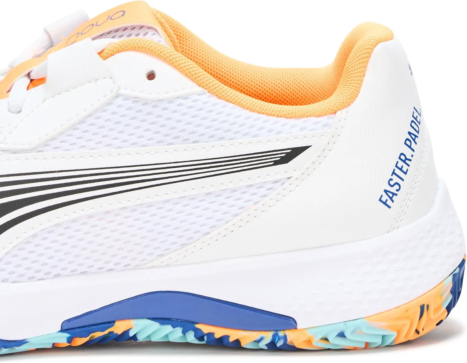 Мужские кроссовки Puma Nova Court для пикабола, белый/черный/ярко-синий — фото 4