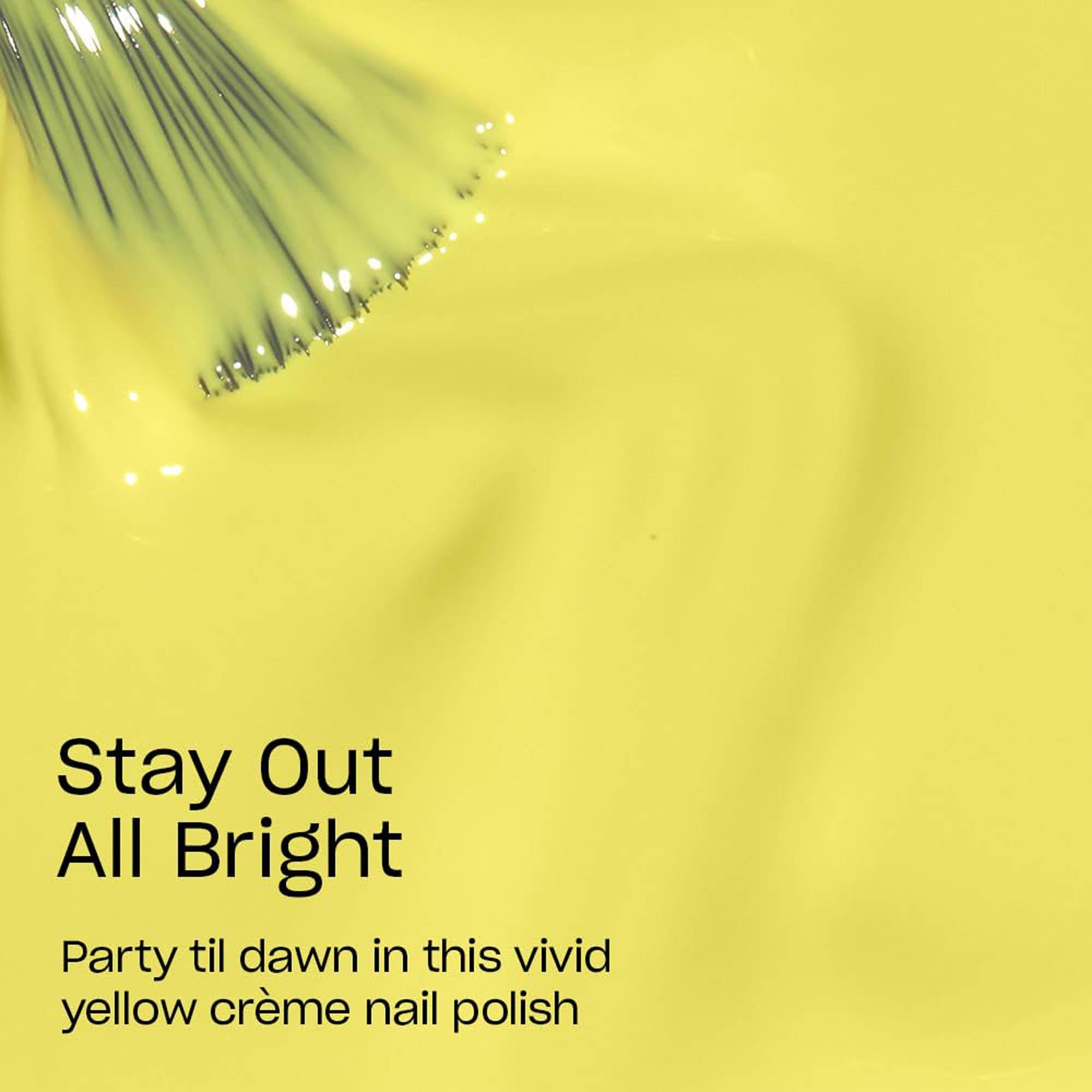 

Лак для ногтей, красные/оранжевые/желтые оттенки OPI, Stay Out All Bright (yellow crème)