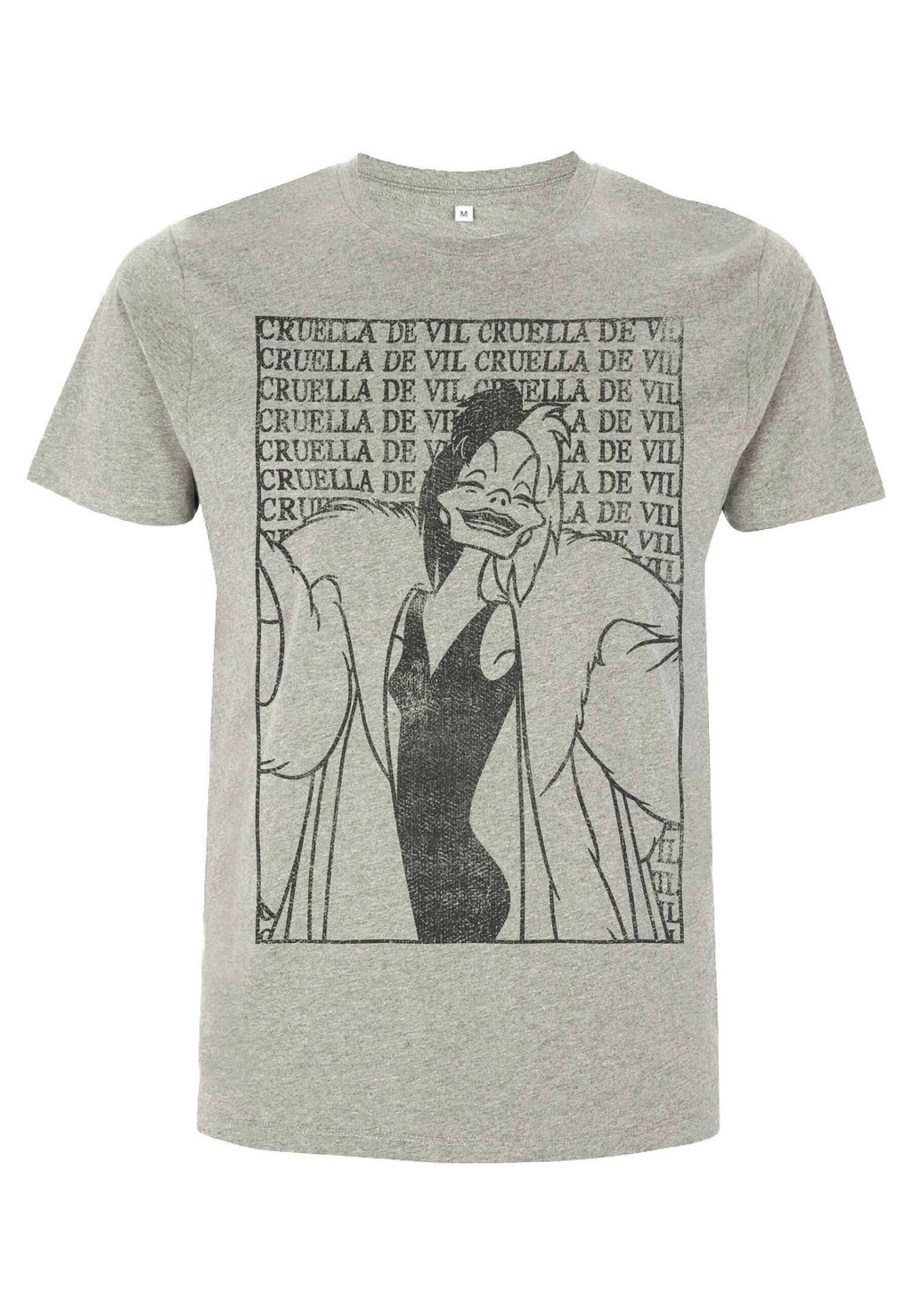 

Футболка с принтом 101 DALMATIANS CRUELLA DE VIL UNISEX Henry Tiger, серый