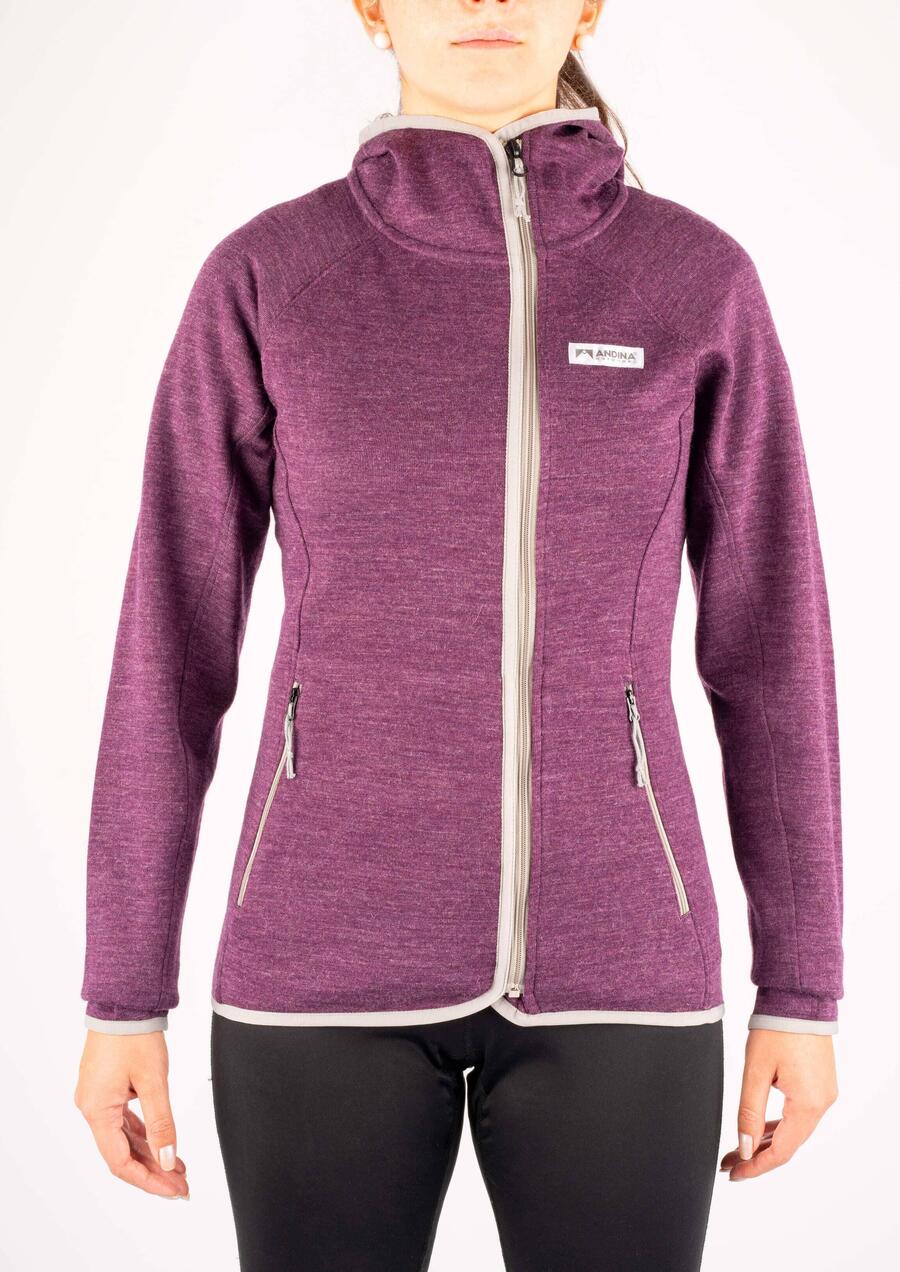 

ANDINA OUTDOORS Женская куртка из мериноса - свитер из альпаки и мериноса с эвкалиптом, тёплая куртка