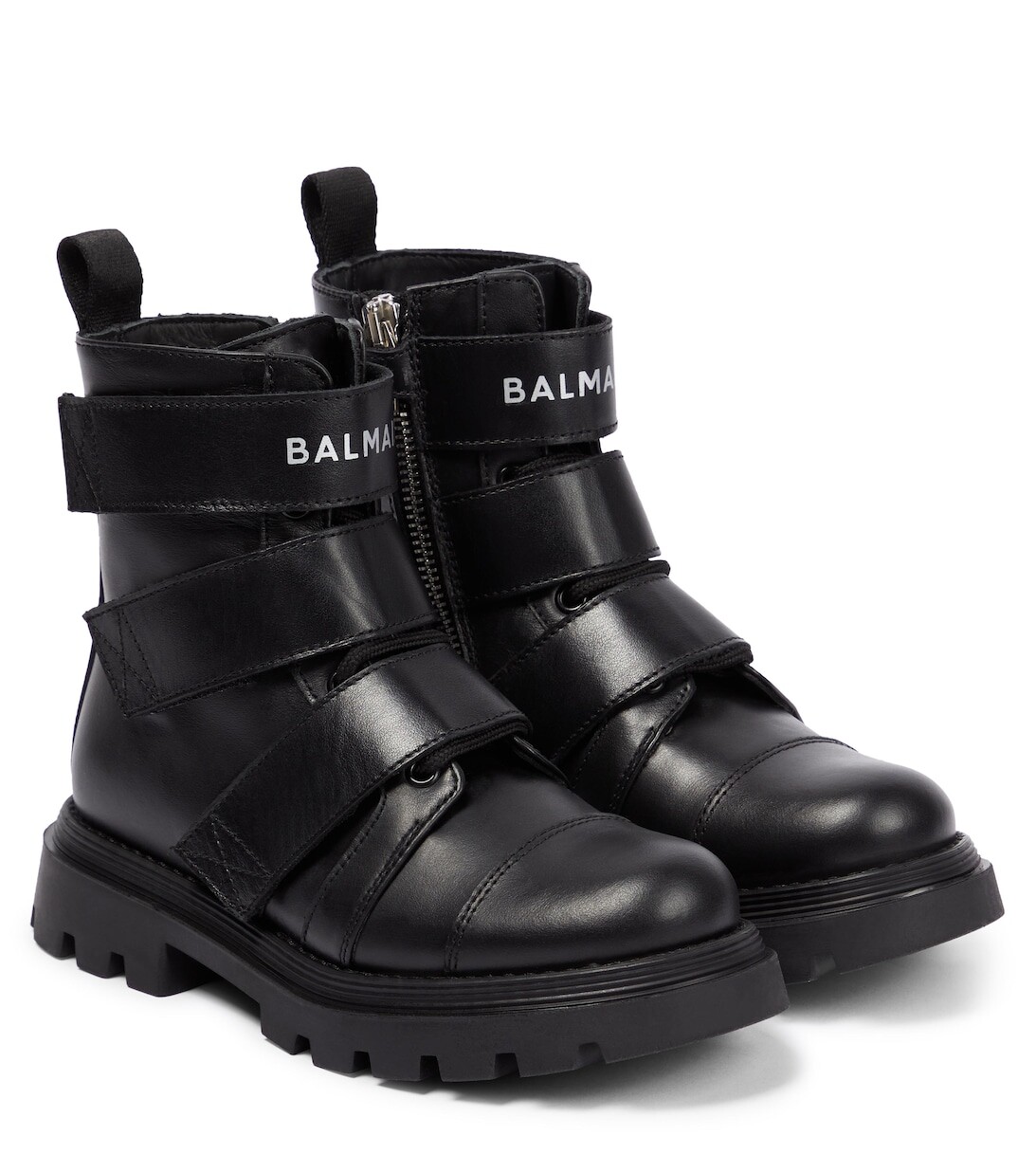 

Кожаные ботильоны Balmain, черный