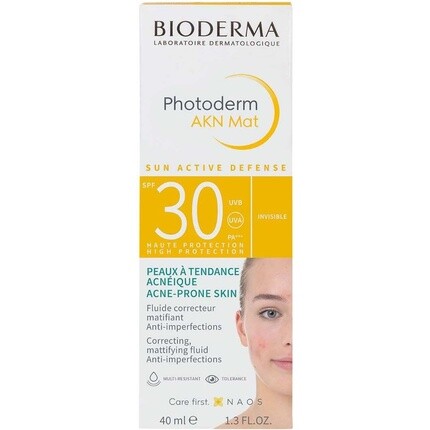 Bioderma Akn Mat Солнцезащитная жидкость Spf 30, 40 мл, Photoderm — фото 2